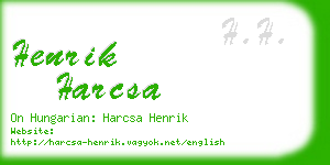 henrik harcsa business card